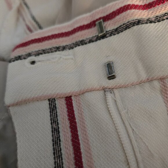 Express Women's Size 6R Ivory With Stripes High Rise Cropped Culottes - Picture 11 of 11